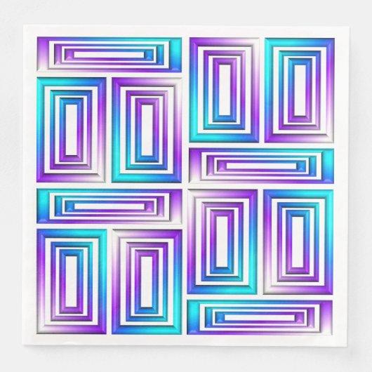 幾何学長方形紙ナプキン (正面)