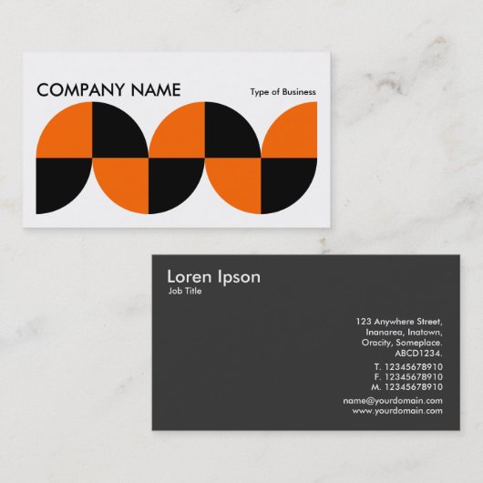 幾何学長水平v014 名刺 (正面/裏面)