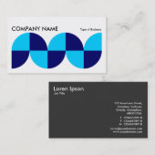 幾何学長水平v015 名刺 (正面/裏面)