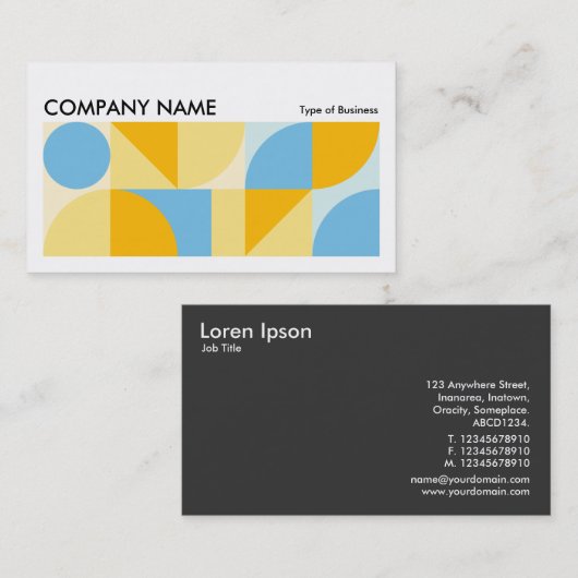 幾何学長水平v02 名刺 (正面/裏面)