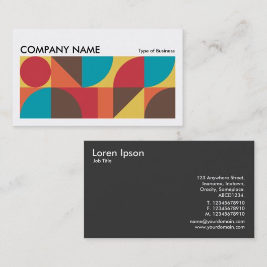 幾何学長水平v05 名刺 (正面/裏面)