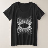 幾何学長脚 プラスサイズTシャツ (デザイン正面)