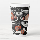 幾何学陶器 カフェラテマグ (正面)