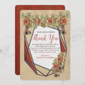 幾何学革&スエードテクスチャアートありがとうございました 招待状 (正面/裏面)