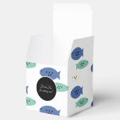 幾何学魚のブルーパーティーの好意ボックス フェイバーボックス (オープン)