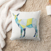 幾何学鹿動物 クッション (ブランケット)