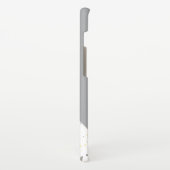 幾何学黄色のグレーテラゾパターン(名前あり) iPhone 16ケース (左側)