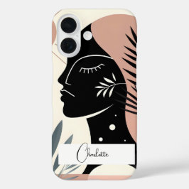 幾何学黒人女性 iPhone 16ケース