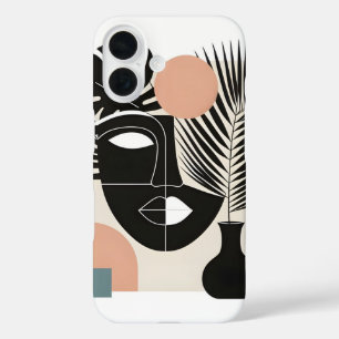 幾何学黒人女性 iPhone 16ケース