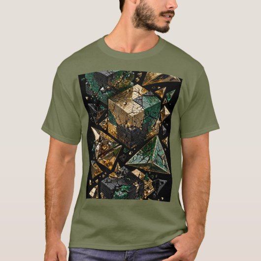 幾何学3D スーパーモザイク Tシャツ (正面)