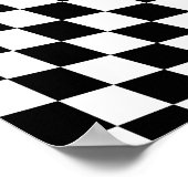 幾何市松模様に錯覚：ヴィンテージ芸術学。 ポスター (角)