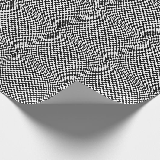 幾何市松模様に錯覚:ヴィンテージ芸術学。 ラッピングペーパー (角)