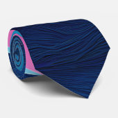 幾何平衡:鮮やか陰陽パターン ネクタイ (ロール)