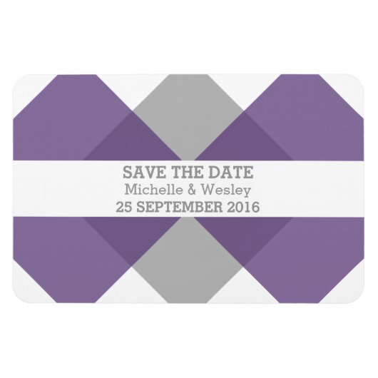 [幾何座標系] [日付を保存] [マグネット] [紫グレー] マグネット (横)