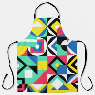 幾何形状カラフル装飾オーナメント エプロン