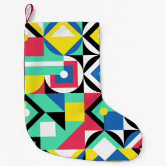 幾何形状カラフル装飾オーナメント スモールクリスマスストッキング