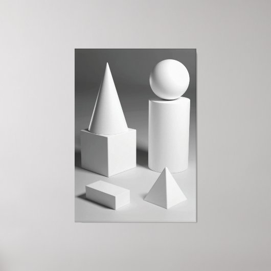 幾何形状シェーディング キャンバスプリント (正面)