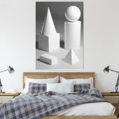幾何形状シェーディング キャンバスプリント (インサイチュ (寝室))