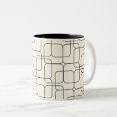 幾何形状パターンデザイン ツートーンマグカップ (正面右)