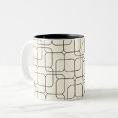 幾何形状パターンデザイン ツートーンマグカップ (正面左)