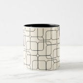 幾何形状パターンデザイン ツートーンマグカップ (中央)