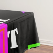 幾何形状パターン(の模様が)あるネオンレトロ80のファッション テーブルクロス (インサイチュ)