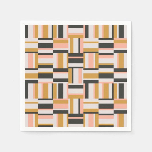 幾何形状パターン スタンダードカクテルナプキン (正面)