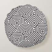 幾何形状パターン ラウンドクッション (裏面)