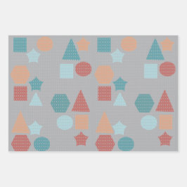 幾何形状パターン ラッピングペーパーシート