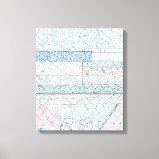 幾何形状モダンアカラフル包まれたートカンバ キャンバスプリント (正面)