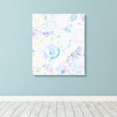 幾何形状モダンアカラフル包まれたートカンバ キャンバスプリント (インサイチュ (ウッドフロア))