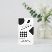 幾何形状モダンホログラム音楽制作者 名刺 (スタンド正面)