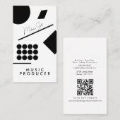 幾何形状モダンホログラム音楽制作者 名刺 (正面/裏面)