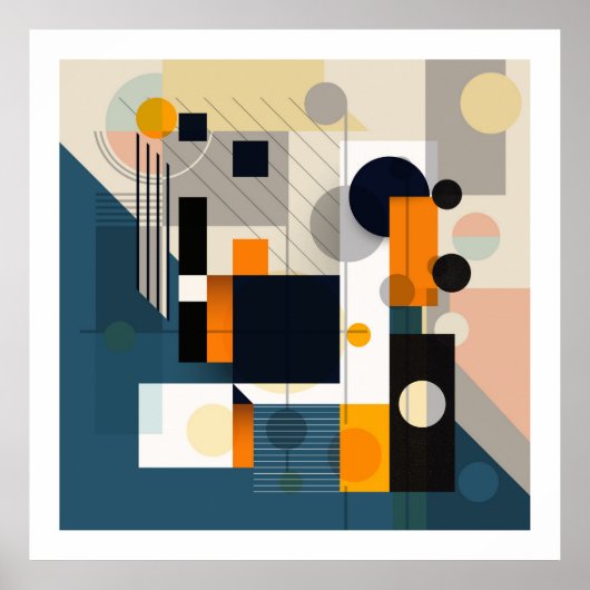 幾何形状合成1 ポスター (正面)