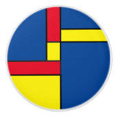 幾何形状抽象芸術モダンアートパターン セラミックノブ (正面)