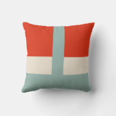 幾何形状抽象芸術赤い灰色 クッション (裏面)