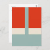 幾何形状抽象芸術赤い灰色 ポストカード (正面/裏面)