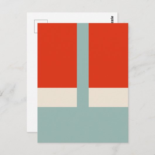 幾何形状抽象芸術赤い灰色 ポストカード (正面/裏面)