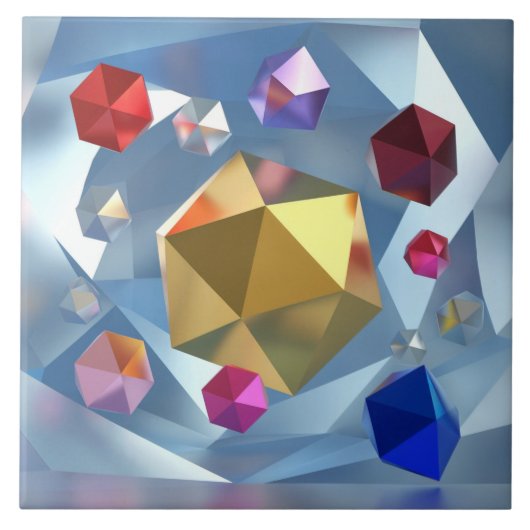 幾何形状旋回セラミックタイルコースター タイル (正面)