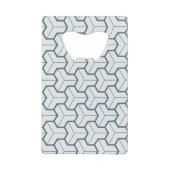 幾何形状継ぎ目のないパターン クレジットカード栓抜き (正面)