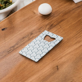 幾何形状継ぎ目のないパターン クレジットカード栓抜き