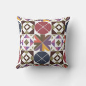 幾何形状違う付きパターン クッション (裏面)