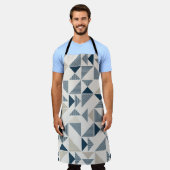 幾何形状 エプロン (着用した状態)