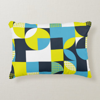 幾何形状、カラフル抽象芸術背景。 アクセントクッション