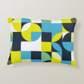 幾何形状、カラフル抽象芸術背景。 アクセントクッション (裏面)