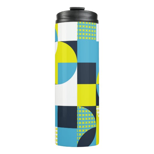 幾何形状、カラフル抽象芸術背景。 タンブラー (正面)