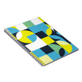 幾何形状、カラフル抽象芸術背景。 ノートブック (右側)