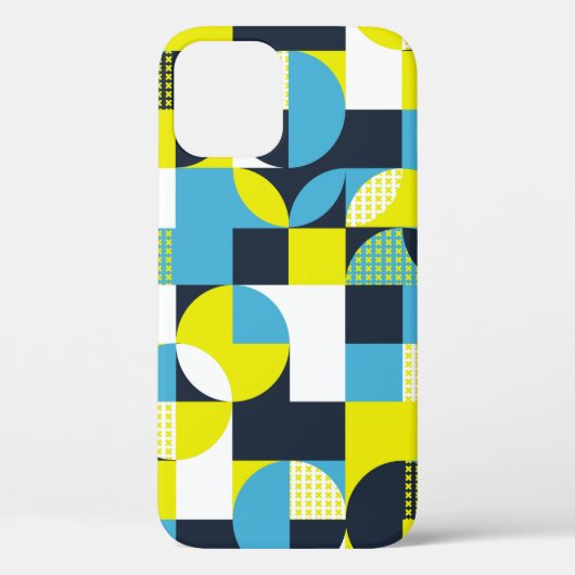幾何形状、カラフル抽象芸術背景。 Case-Mate iPhoneケース (裏面)