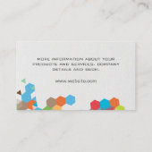 幾何形状 |キャンバスの背景 名刺 (裏面)