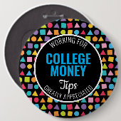 幾何形状 |ヒントを参照 |大学のお金 缶バッジ (正面&裏面)